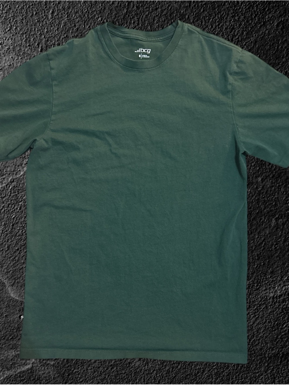 BCG Forest Green Essential Blank Crewneck Tee Shirt Men's Size Small